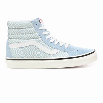 Vans Anaheim Factory Sk8-Hi 38 Dx - Naisten Korkeavartiset tennarit - VaaleanSininen/Valkoinen